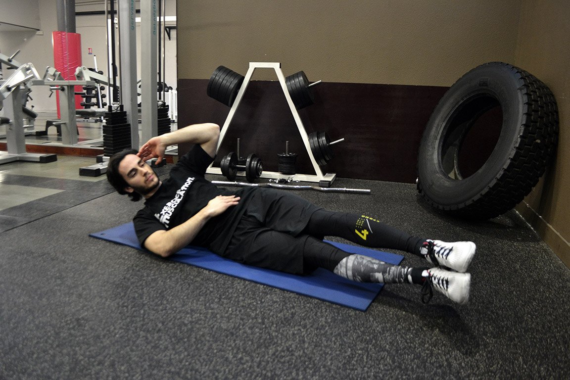 Crunch oblique sur le flanc - Position de départ