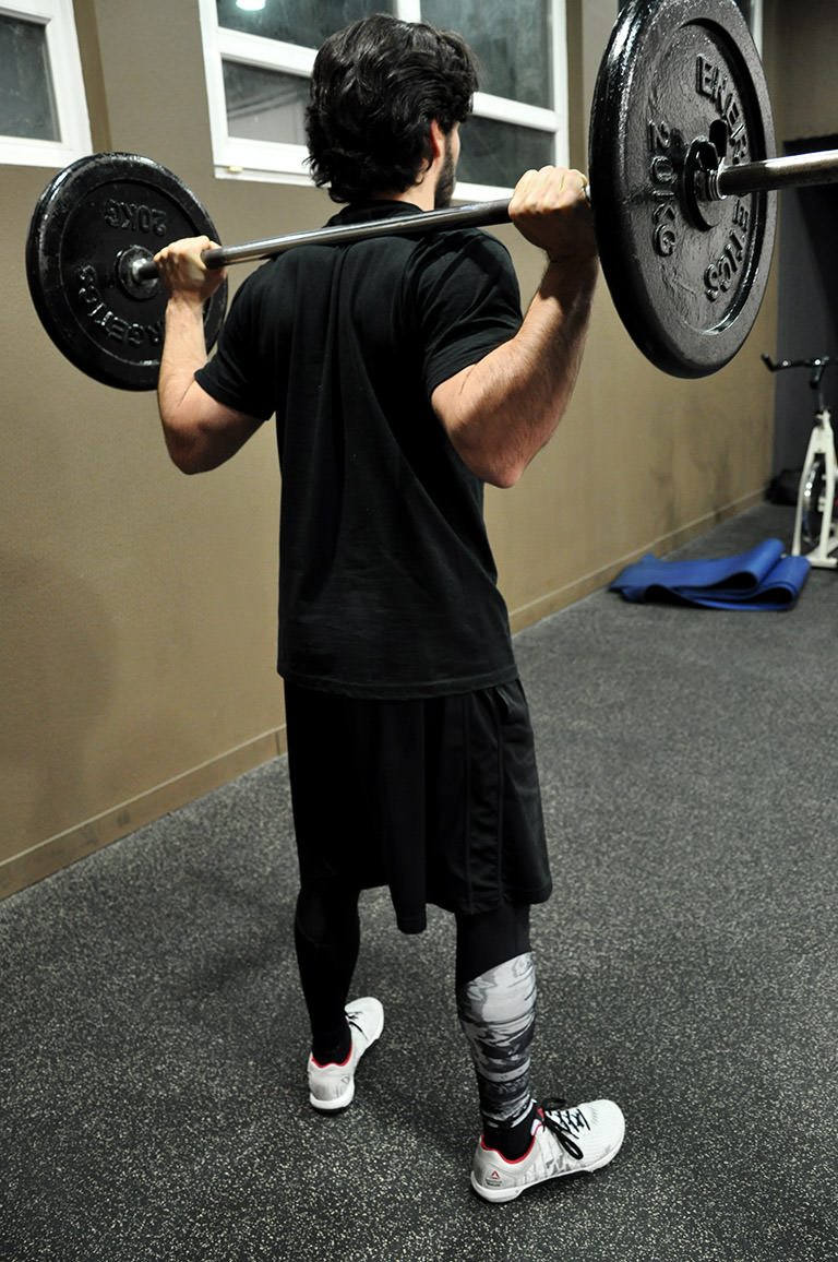 Squats barre - Position de départ