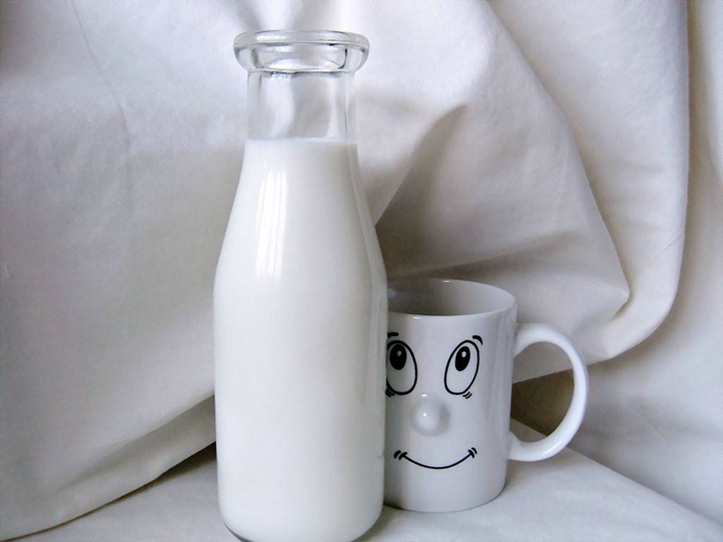 Une bouteille de lait