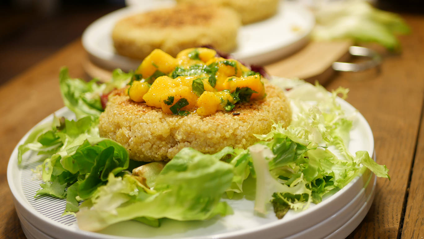 galettes burgers mangue quinoa